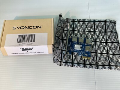 Syoncon PCIe Multiplier, PCIe Splitter 1 to 4 PCI-Categorical BTC Miner Machine