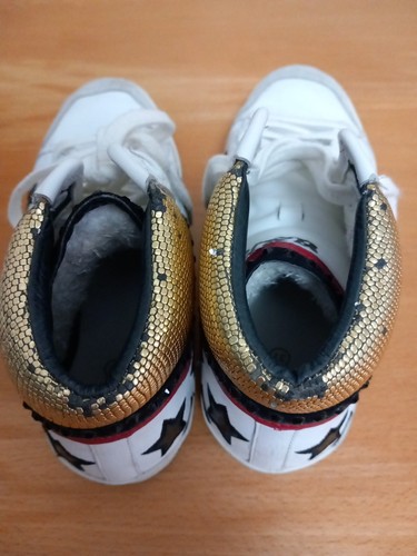 Rare Ash High Top Trainers Womens White Leather Studded With Stars Size 37 4 UK - Picture 9 of 14