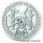 Silver Shield 1 oz Round 999 Pure - Pieces of Eight Pirate's Plunder (2015)