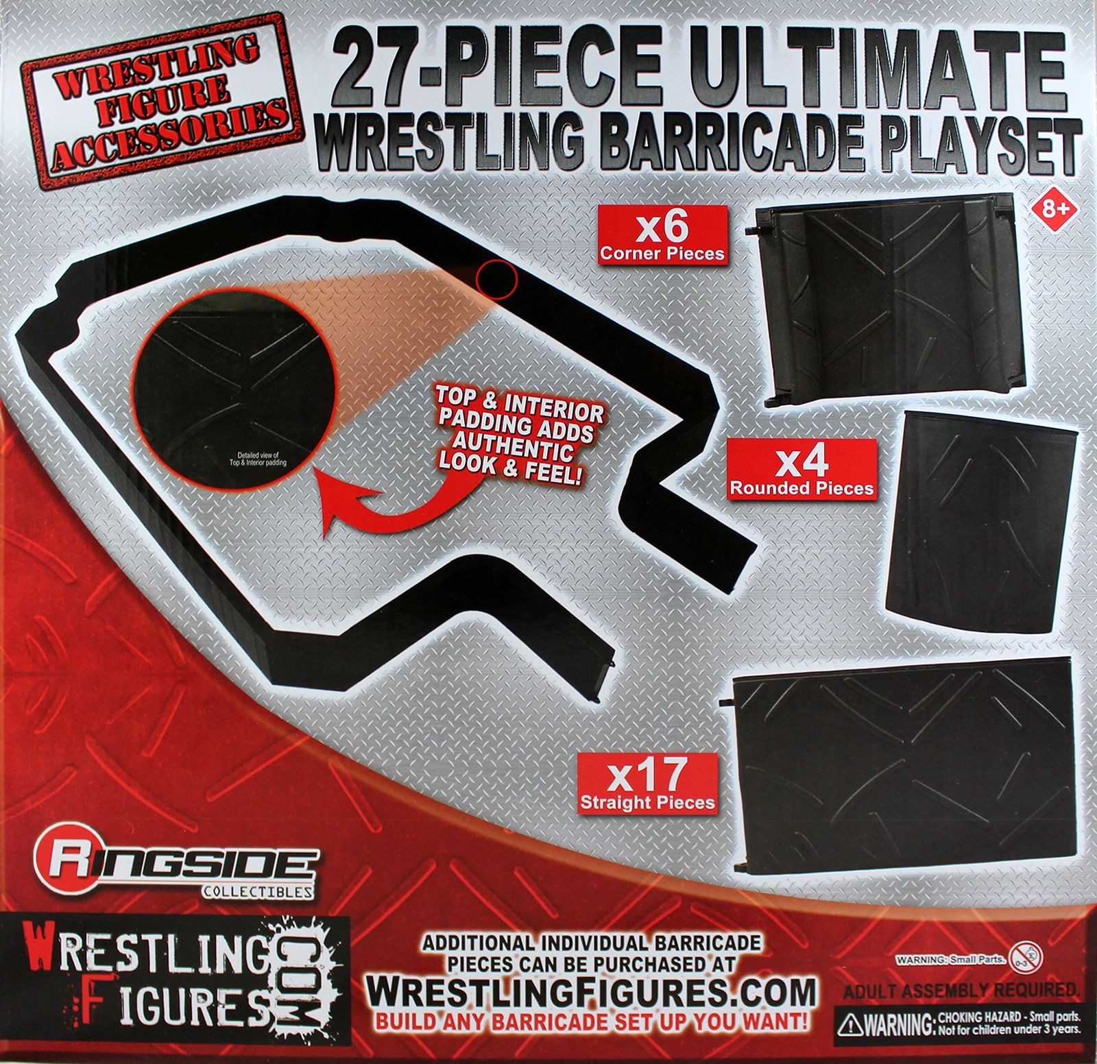 27-Piece Ultimate Wrestling Barricade Playset -   Wrestling Figure Accessories