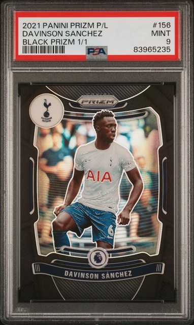 Panini Prizm PL Davinson Sanchez 1/1 Black Tottenham Hotspur Spurs Brazil PSA 9