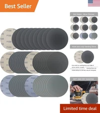 50 Pack of 6 Inch Hook and Loop Sanding Discs for Polishing & DIY Projects