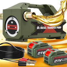 Fuel Transfer Pump Battery Powered, 10.5GPM Cordless Diesel Transfer Pump Digita
