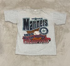 Rare Vintage 1995 Seattle Mariners Western Division Champions Shirt Size M