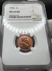 1958 P Lincoln Wheat Penny 1C NGC MS64 RD