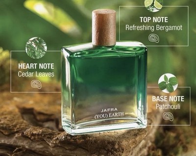 JAFRA (YOU) EARTH Eau de Cologne Bergamot Cedar Patchouli 1.7 fl oz New Box
