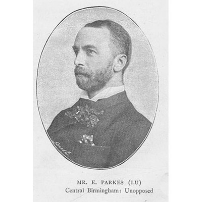 EBENEZER PARKES MP für Central Birmingham - antiker Druck 1895