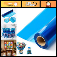 Blue Cellophane Wrap Roll 16in x 98ft for Gift Baskets, Crafts, Party Decor