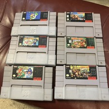 SNES Donkey Kong 1,2,3 Super Mario World, Yoshis Island,Super Mario All Stars