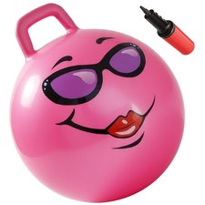 Bouncy 18  Pink Hopper Ball for Kids 3-6  Safe, Fun  Easy to Inflate 