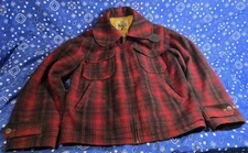 VINTAGE WOOLRICH 545 BUFFALO PLAID JACKET SZ 38 TALON ZIPPER HUNTING COAT