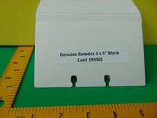 50 New Genuine Rolodex 3 x 5" Rotary Cards Blank WHITE