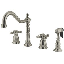 Kingston Brass KS179.AXBS Heritage 1.8 GPM Widespread Kitchen - Nickel
