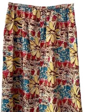 Vintage womens plus linen skirt size 2x floral Cottagecore midi Gorgeous EUC