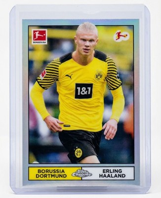 Erling Haaland Stürmer Dortmund | Topps BL Chrome Fußball Sammelkarte | LGU-10