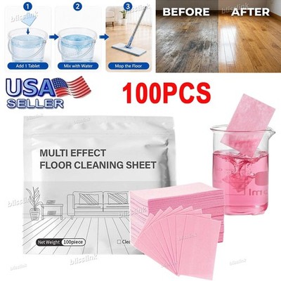 100PCS Multi-surface Floor Cleaning Tablets, Multiple Effect the floors Clean US
