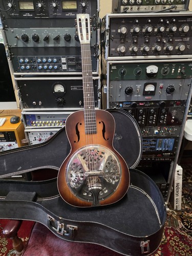 Dobro Model 27 Open Soundpost Round Neck Resonator Guitar 1930s For Repair