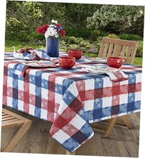 Rectangle Fabric Tablecloth, 52 x 70 70" x 52" Rectangular Red; White; Blue