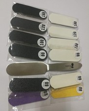 REUSABLE STAINLESS STEEL PEDICURE FOOT FILE WITH 35 PIECES OF DISPOSABLE REFI...