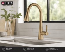 Delta Lenta Pull-Down Sprayer Kitchen Faucet - Champagne Bronze 19802Z-CZ-DST