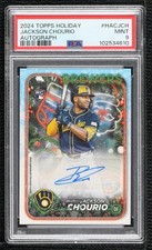 2024 Topps Holiday Mega Box Auto Jackson Chourio #HAC-JCH PSA 9 MINT Auto 0ik2