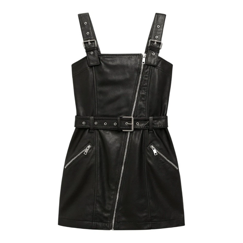 Zara Solid Leather Dresses for Women for sale | eBay