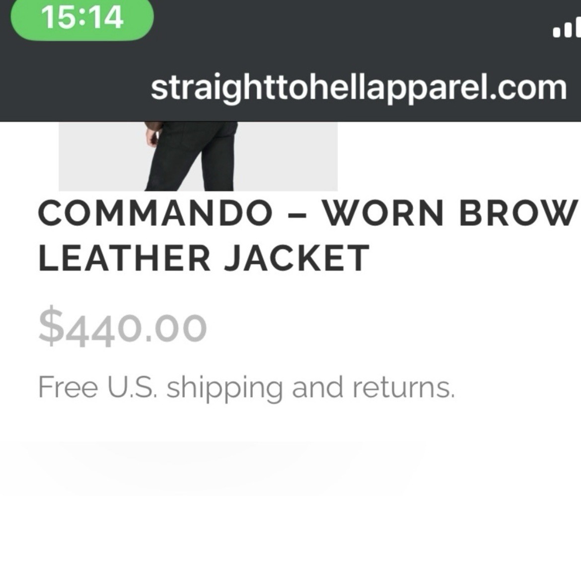 Straight to Hell Commando Brown Leather Jacket Si… - image 7