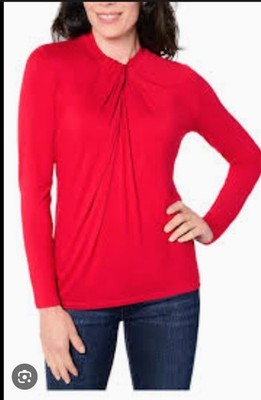 Beautiful By Lawrence Zarian Twist Neckline Blouse Size XL