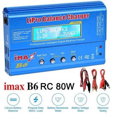 MARKENLOS iMAX B6AC LCD-Bildschirm Digital RC LiPo NiMh Akkus Balance Ladegerät Charger