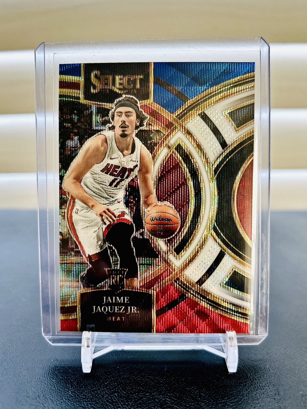 2023-24 Panini Select Jaime Jaquez Jr Tri Color RC #102 Premier Level Miami Heat