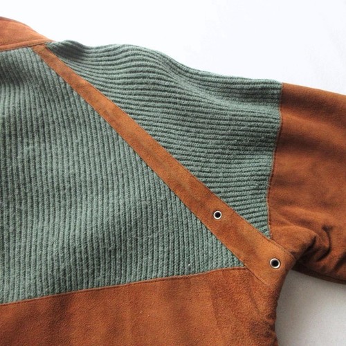 renoma 80's vintage knit and leather riders jacket size 48 - Picture 13 of 18