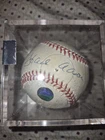 Hank Aaron Signed Baseball Certified Autograph With Acrylic Case
