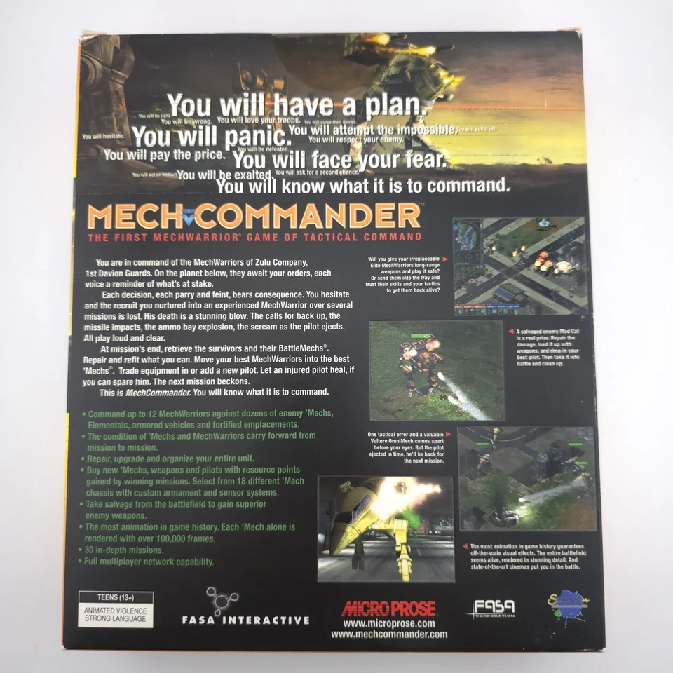 MechCommander, 1998, Big Box, New & Sealed - Image 3 of 4