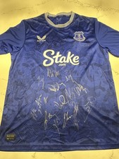 SIGNED EVERTON FC SHIRT *COA* PREMIER LEAGUE 2
