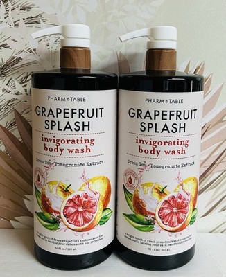 2-Pack PHARM to TABLE ~ GRAPEFRUIT SPLASH  INVIGORATING BODY WASH 32 fl oz Each