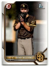 2022 Bowman Draft #BD-119 Henry Williams San Diego Padres