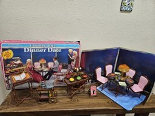 Super Rare 1985 ARCO Fashion Doll Dinner Date Playset 97% Complete + Box #7785