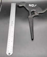 Vtg Iron No Pooping Dog Sign Keep Off Grass Yard Sign Stake Brand New Black Walk