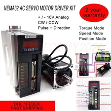 1KW 4NM NEMA32 AC Servo Motor Drive 220V Moton Controller kIT CNC Machine /C#