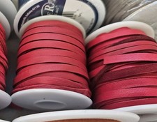 2 Dark Red Deerskin Genuine Leather Craft Lace 3/16" 50ft / 16 yard Spool