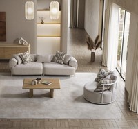 Beige Wohnzimmer Set Aus Holz Und Textil Modern Und Elegant
