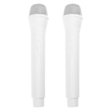 2 Pcs Pretend Microphone for Kids Toy Prop Handheld Interview Props Model