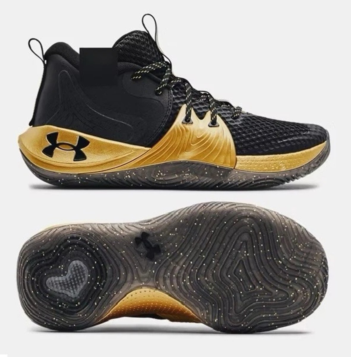 NEW Under Armour Embiid One 1 Basketball Shoes, Black/Gold