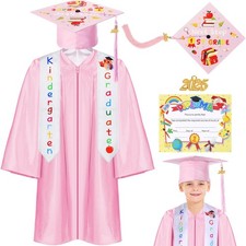 Kindergarten Preschool Graduation Cap Gown Stole 2026 Tassel Diploma 7 PCS