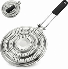 8.25 Inch Kitchen Heat Diffuser Reducer Flame Guard Plate with Removable Handle,