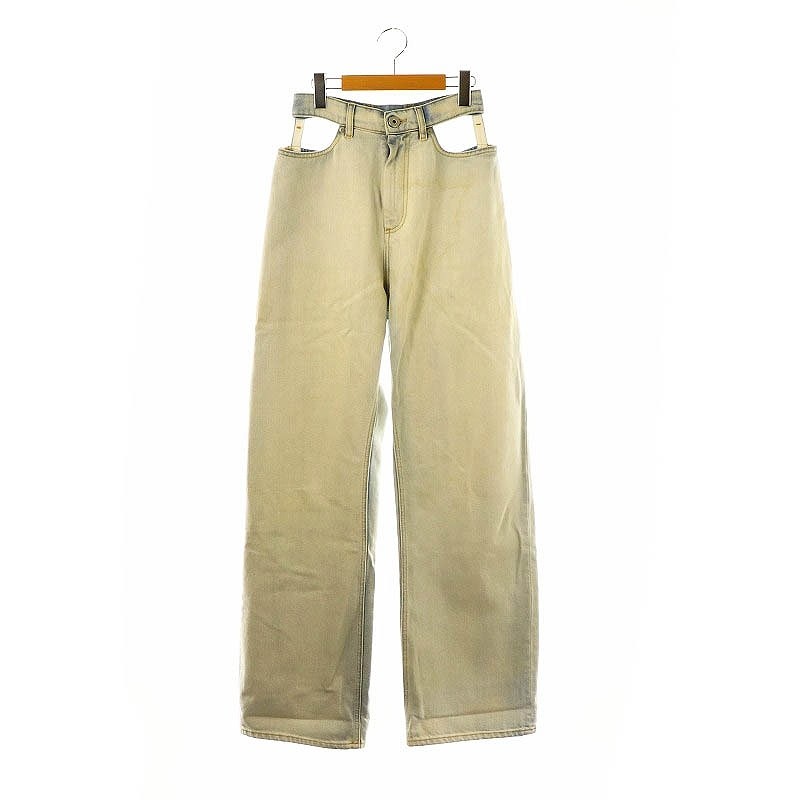 Maison Margiela 1 Waist Cut Design Denim Pants Jeans Wide Zipper Fly 40