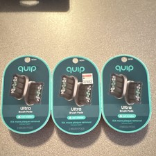 quip Ultra Brush Pods Soft Bristles Black Toothbrush Replacement Heads 2-Pack