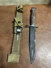 US GI USMC ISSUED MILITARY ONTARIO KNIFE CO OKC 3S BAYONET COMBAT W/ NO SHEATH