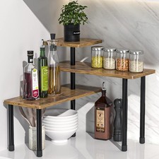 3-Tier Kitchen Corner Shelf Countertop Organizer Spice Rack Shelving Unit Rack