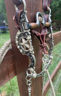 Complete Cowhorse Bridle With Les Vogt Performax bit Romel reins